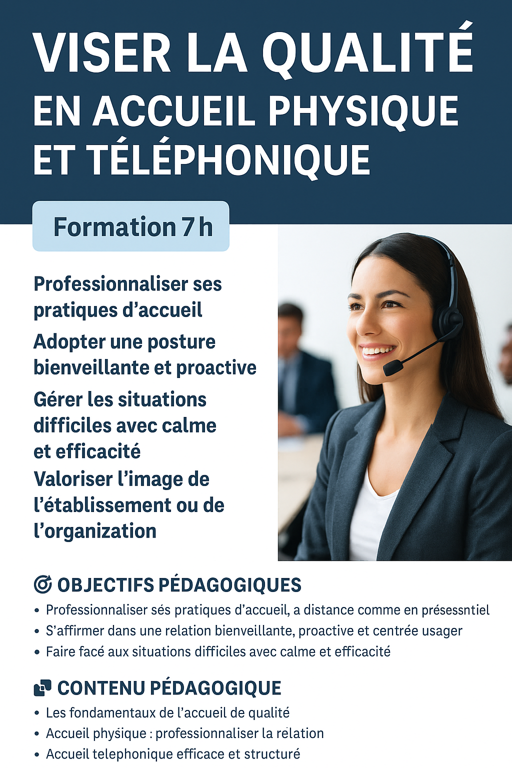 Viser la qualité en accueil physique et téléphonique